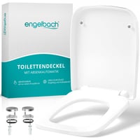 Capac WC Engelbach cu închidere lentă, formă pătrată, material antibacterian Urea-Duroplast, funcție de eliberare rapidă Quick-Release, montare simplă 1