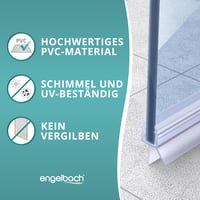 Engelbach brtva za tuš kabine za staklena vrata od 5-8 mm, s iznimno debelim gumenim rubom, 100% vodootporna, jednostavna montaža 3