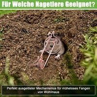 Set 8 capcane profesionale XXL Enhon din sârmă de oțel cuprată, netoxice, reutilizabile, ecologice, pentru grădină, gazon și câmp 4