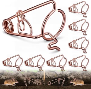 Set 8 capcane profesionale XXL Enhon din sârmă de oțel cuprată, netoxice, reutilizabile, ecologice, pentru grădină, gazon și câmp