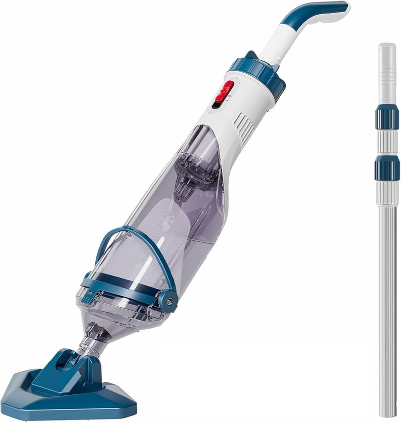 Enhulk Medence Porszívó 60 Perc Üzemidővel, Teleszkópos Rúddal, 4200 L/H Szívóerővel
