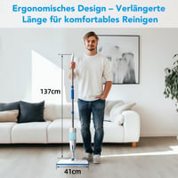 Enigma rozprašovací mop 137 cm, s 3 utierkami, modrý, na mokré/suché čistenie, plniteľný, na laminátové, drevené, dlaždicové, vinylové a kamenné podlahy 3
