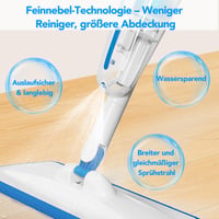 Enigma rozprašovací mop 137 cm, s 3 utierkami, modrý, na mokré/suché čistenie, plniteľný, na laminátové, drevené, dlaždicové, vinylové a kamenné podlahy 6