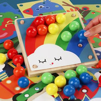ENIKMOSD Fa Mozaik Játék 2-5 Éves Gyerekeknek Montessori Tanulójáték 2
