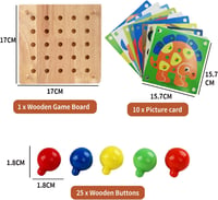 ENIKMOSD Fa Mozaik Játék 2-5 Éves Gyerekeknek Montessori Tanulójáték 6