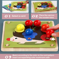 ENIKMOSD Fa Mozaik Játék 2-5 Éves Gyerekeknek Montessori Tanulójáték 4