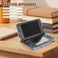 Ochranný kryt Eniyou pre konzolu New 3DS XL LL, priehľadné krištáľové pevné PC puzdro, 2 ks krištáľový kryt + 1 USB nabíjací kábel 2