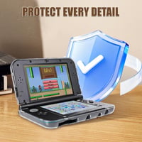Ochranný kryt Eniyou pre konzolu New 3DS XL LL, priehľadné krištáľové pevné PC puzdro, 2 ks krištáľový kryt + 1 USB nabíjací kábel 6
