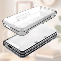 Ochranný kryt Eniyou pre konzolu New 3DS XL LL, priehľadné krištáľové pevné PC puzdro, 2 ks krištáľový kryt + 1 USB nabíjací kábel 3
