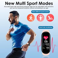 Enjiror IP67 vízálló fitness sportóra pulzus-, vérnyomás- és alvásmonitorral - rózsaszín 2