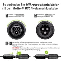 enjoy solar Betteri BC01 Schuko pripojovací kábel pre balkónové solárne systémy - 5 m 4