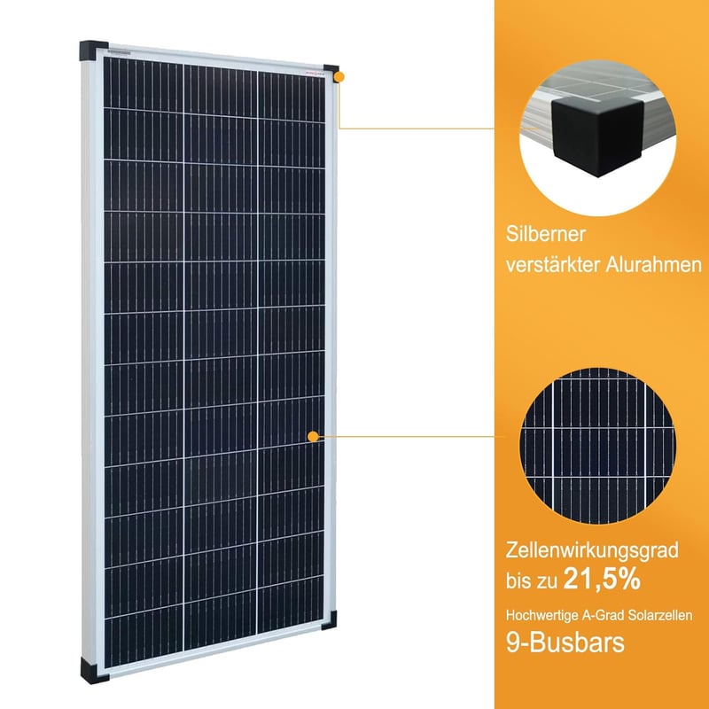 Enjoy Solar monokristályos napelem lakóautóhoz, kerti házhoz, csónakhoz