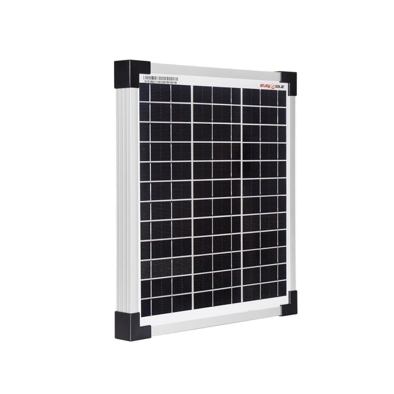 Enjoysolar 10W 12V Monokristályos Napelem Panel Lakóautó Kerti Ház Hajó
