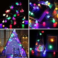 LED svetelná reťaz s guľôčkami ENLACE na batérie, 2 m, 20 LED, priemer guľôčok 1,8 cm, farebná vianočná svetelná reťaz na svadbu, do detskej izby, na párty, do interiéru aj exteriéru 7