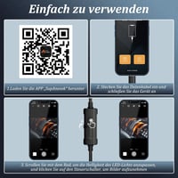 Ennovor 1920 HD Endoszkóp Kamera 8 LED Fénnyel, IP67 Vízálló Inspekciós Kamera Android iOS-hez - Single-lens 5m 8