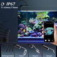 Ennovor 1920 HD Endoszkóp Kamera 8 LED Fénnyel, IP67 Vízálló Inspekciós Kamera Android iOS-hez - Single-lens 5m 4
