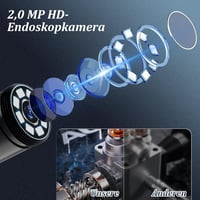Ennovor 1920 HD Endoszkóp Kamera 8 LED Fénnyel, IP67 Vízálló Inspekciós Kamera Android iOS-hez - Single-lens 5m 2