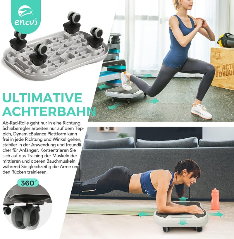 ENOVI Aerobic Quilting Board Fitness Stepper Térdfokozó Gumiszalagokkal Otthoni Edzéshez