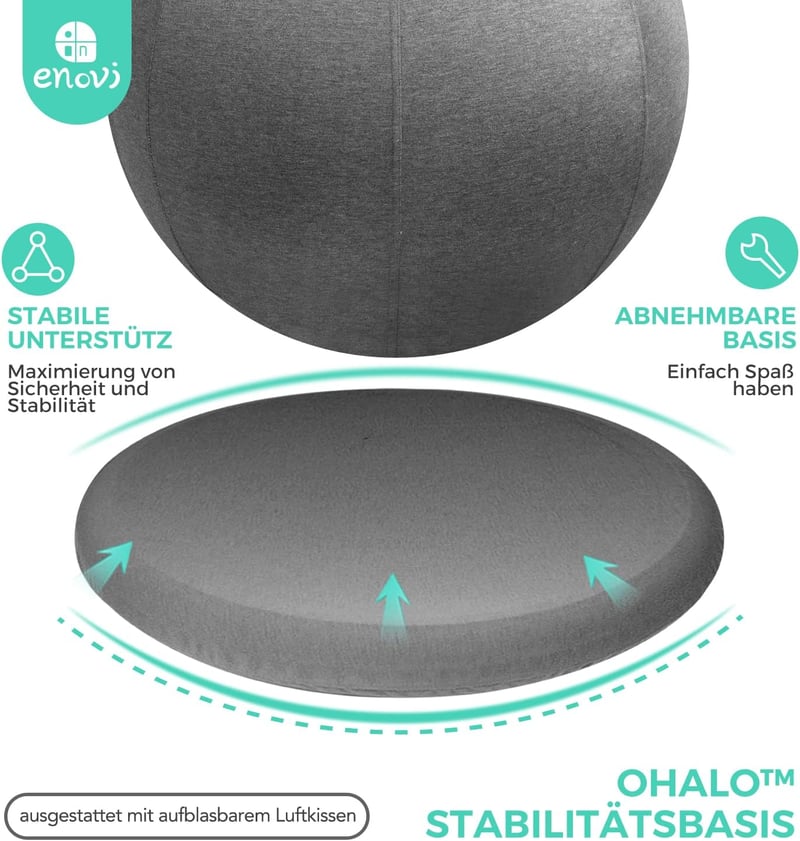 ENOVI ProBalance Yoga labda szék 65cm ametiszt lila, irodai és otthoni használatra
