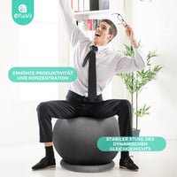 ENOVI ProBalance Yoga labda szék 65cm ametiszt lila, irodai és otthoni használatra 3