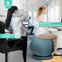 ENOVI ProBalance Yoga labda szék 65cm ametiszt lila, irodai és otthoni használatra 2