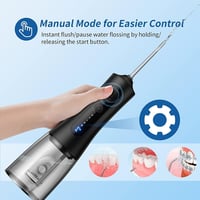 ENPULY Szájzuhany Vezeték Nélküli 300ml, 2000 mAh Akkumulátoros Fogselyem Irrigátor 5 Módban, 40 Napos Üzemidő 5 Fejjel 5