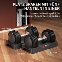 EnterSports Állítható Súlyzópár 12kg - 5 Súlyszinttel (2-12kg) Csúszásmentes Fogantyúval, Helytakarékos Kialakítás Otthoni Edzéshez 4