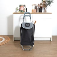 Dvojkolesový nákupný vozík Entre Temps Sh1541 Picto, 50 l, s vreckom na zips, farebný dizajn, polyesterový materiál 10