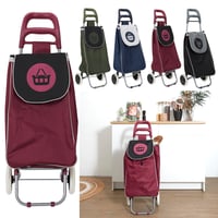 Dvojkolesový nákupný vozík Entre Temps Sh1541 Picto, 50 l, s vreckom na zips, farebný dizajn, polyesterový materiál 2