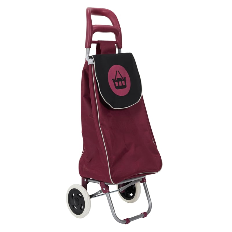Dvojkolesový nákupný vozík Entre Temps Sh1541 Picto, 50 l, s vreckom na zips, farebný dizajn, polyesterový materiál