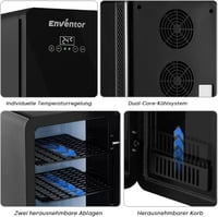 Enventor 10 literes mini hűtőszekrény LCD kijelzővel, fűtés/hűtés funkcióval, autóhoz és irodához 9