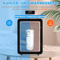 Enventor 10 literes mini hűtőszekrény LCD kijelzővel, fűtés/hűtés funkcióval, autóhoz és irodához 2