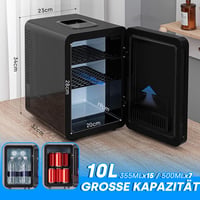 Enventor 10 literes mini hűtőszekrény LCD kijelzővel, fűtés/hűtés funkcióval, autóhoz és irodához 4