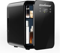 Enventor 10L Mini Hűtőszekrény Fűtéssel, Autós Hordozható Hűtő 12V/220V, Szobai Kozmetikai Hűtőgép 1