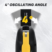 Multitool oscilant Enventor 20V fără perii, 2.0Ah, 6 viteze, 12000-19500 rpm, cu încărcător și 28 de accesorii pentru tăiere, șlefuire și lustruire 5