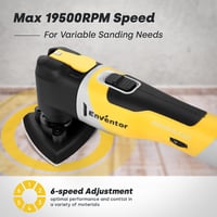 Multitool oscilant Enventor 20V fără perii, 2.0Ah, 6 viteze, 12000-19500 rpm, cu încărcător și 28 de accesorii pentru tăiere, șlefuire și lustruire 3