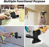 Multitool oscilant Enventor 20V fără perii, 2.0Ah, 6 viteze, 12000-19500 rpm, cu încărcător și 28 de accesorii pentru tăiere, șlefuire și lustruire 7