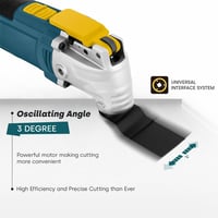 Unealtă multifuncțională oscilantă Enventor 300 W cu 28 de accesorii, 6 trepte de viteză 15000-22000 RPM, oscilație de 3 grade, pentru tăiere, găurire, șlefuire, polizare 3