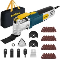 Unealtă multifuncțională oscilantă Enventor 300 W cu 28 de accesorii, 6 trepte de viteză 15000-22000 RPM, oscilație de 3 grade, pentru tăiere, găurire, șlefuire, polizare 1