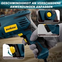 Mașină de găurit cu percuție Enventor 900 W cu set de 36 de piese, două funcții, 0-3000 rpm, mandrină de 13 mm și mâner rotativ la 360 de grade, pentru beton, metal și lemn 6