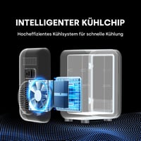 Mini frigider Enventor 6L pentru 8 doze, frigider cosmetic cu oglindă, iluminare LED reglabilă, funcție de răcire și încălzire, AC și 12V pentru mașină, alb 4