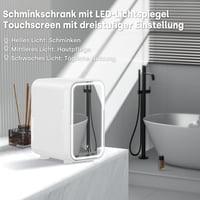 Mini frigider Enventor 6L pentru 8 doze, frigider cosmetic cu oglindă, iluminare LED reglabilă, funcție de răcire și încălzire, AC și 12V pentru mașină, alb 6