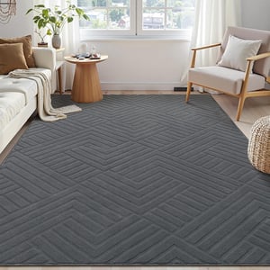 Covor geometric cu fir scurt Enyhom pentru sufragerie, dormitor, cameră de copii, antiderapant, lavabil la mașină, 160 x 230 cm