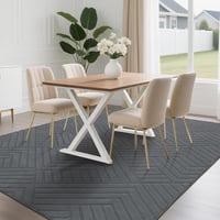 Covor geometric cu fir scurt Enyhom pentru sufragerie, dormitor, cameră de copii, antiderapant, lavabil la mașină, 160 x 230 cm 7