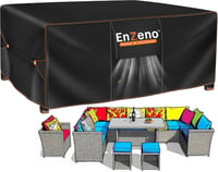 Enzeno 200x200x90cm vízálló kerti bútor takaró L-alakú lounge fedél - 200 x 200 x 90 cm 1