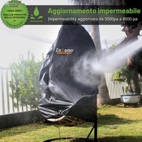 Husă de protecție impermeabilă pentru fotoliu suspendat tip ou Enzeno 115x190 cm, negru, pentru mobilier de grădină 3