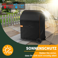 Enzeno Grillhuzat 90x70x110cm Vízálló Fekete Grill Takaró Weber Brinkmann 3