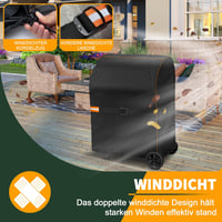 Enzeno Grillhuzat 90x70x110cm Vízálló Fekete Grill Takaró Weber Brinkmann 4