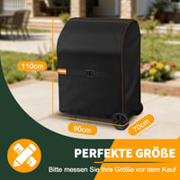 Enzeno Grillhuzat 90x70x110cm Vízálló Fekete Grill Takaró Weber Brinkmann 2