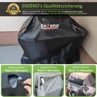 Enzeno Időjárásálló Grill Takaró 147x61x122cm - Vízálló BBQ Védőhuzat Weber Char Broil Grillekhez Oxford Anyag Fekete 4